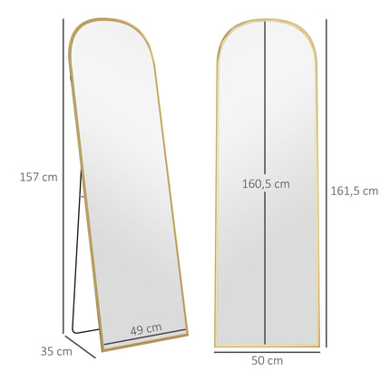 Full-Length Mirror, Gold, 50 x 161.5 cm, Aluminum Frame
