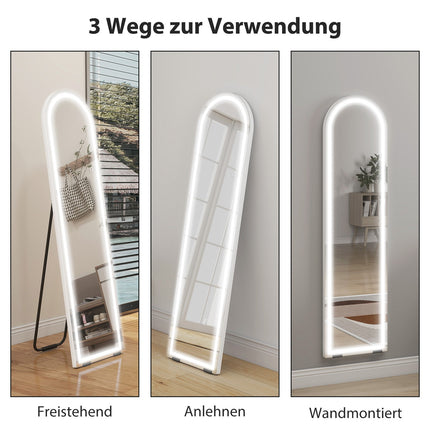 Celopostavové zrcadlo s LED osvětlením, 150x40 cm, stmívatelné
