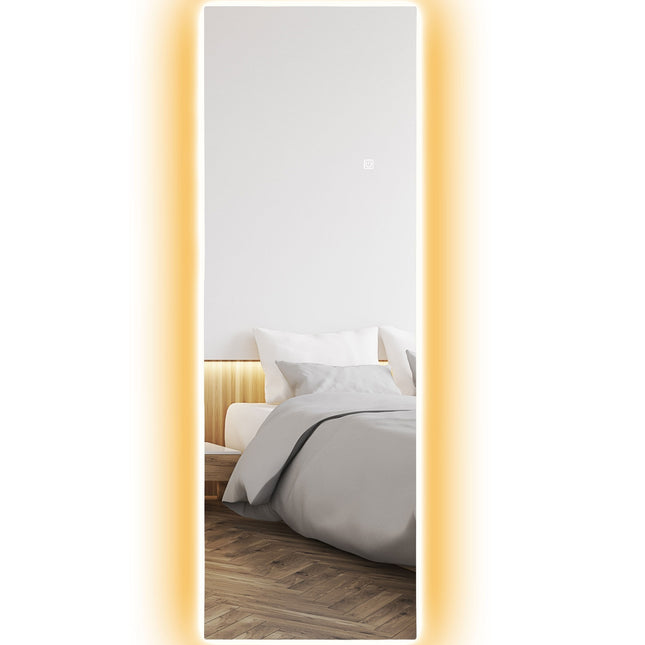 Standspiegel mit LED-Beleuchtung, Touch-Steuerung, 40x120 cm