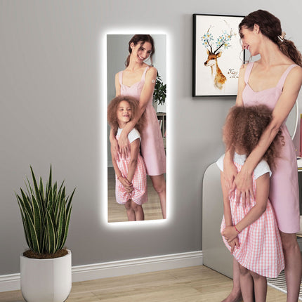 Standspiegel mit LED-Beleuchtung, Touch-Steuerung, 40x120 cm