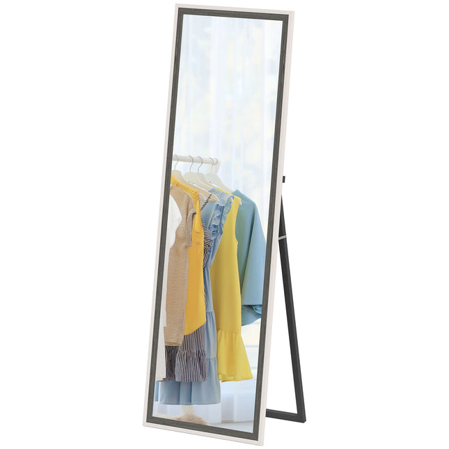 Ganzkörperspiegel, MDF-Rahmen, splitterfreie Folie, 162,6 x 53,3 cm, grau