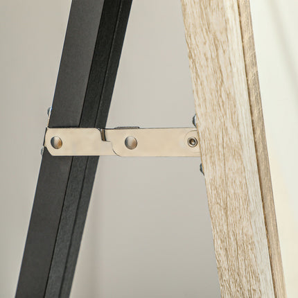 Spiegel op ware grootte, MDF-frame, onbreekbare folie, 162,6 x 53,3 cm, natuurlijk hout