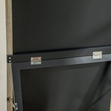 Spiegel op ware grootte, MDF-frame, onbreekbare folie, 162,6 x 53,3 cm, natuurlijk hout