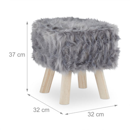 Palette de fourrure en fausse fourrure grise