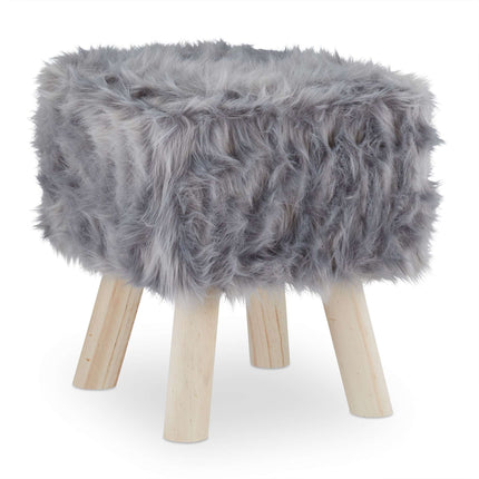 Palette de fourrure en fausse fourrure grise