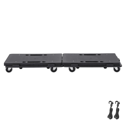 Furniture Dolly 2-Pack, 500 Lb Each, Interlocking 4-Wheel