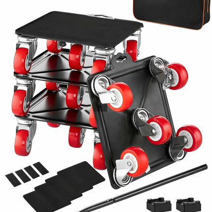 Furniture Dolly Set Of 4, 3474 Lb, 5 Swivel Wheels