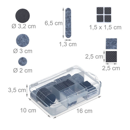 Kluzáky pod nábytek z filcu a EVA 136 ks