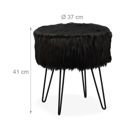 Palette de fourrure noire