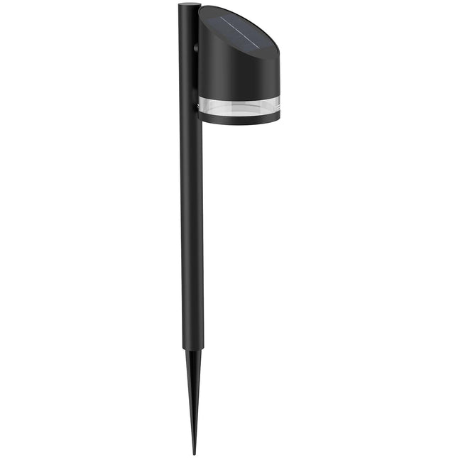 Fyve Gartenlampe abgewinkelt Solarzelle Ultra Effiziente LED 200lm Schwarz