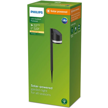Fyve zahradní lampa šikmá solární ultraúsporná LED 200lm černá