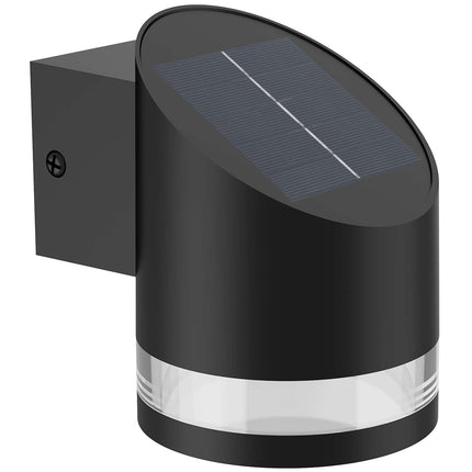 Fyve Wandleuchte abgewinkelt Solarzelle Ultra Effiziente LED 200lm Schwarz