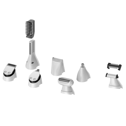 GA.MA Sport 8-in-1 Wet and Dry Groomer with 20 Accessories, Silver/White