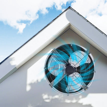 Gable Mount Attic Exhaust Fan, 15 Inch, 1300 CFM, Thermostat
