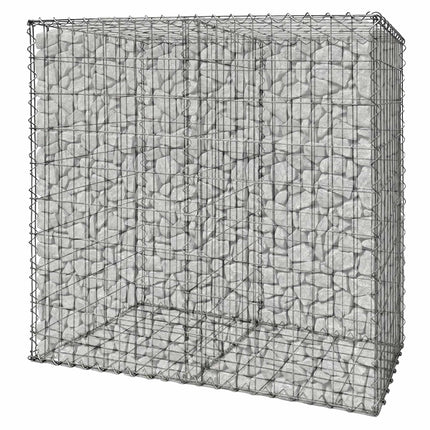 Gabionenkorb, verzinkt, 100x50x100 cm, 3 Kammern