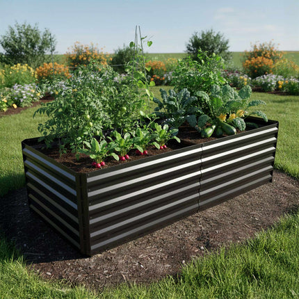 Galvanised Metal Raised Garden Bed – Optimal Drainage