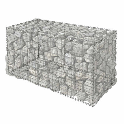 Galvanised Steel Gabion Basket, 100x50x50 cm