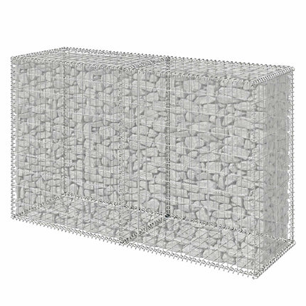 Galvanised Steel Gabion Basket, 150x50x100 cm, Silver