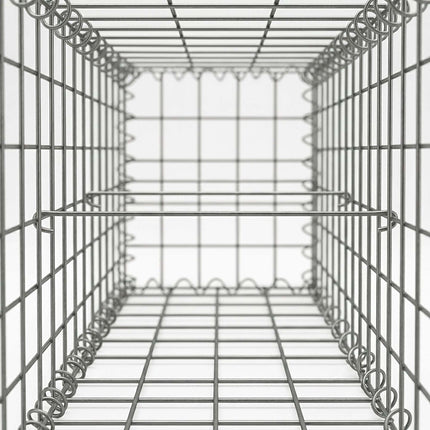 Galvanised Steel Gabion Basket, 150x50x100 cm, Silver