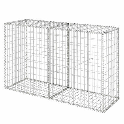 Galvanised Steel Gabion Basket, 150x50x100 cm, Silver