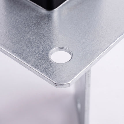 Galvanised Steel Post Supports, 4 Pack – Silver, 90x150 mm