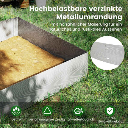 Galvanized Metal Garden Edging, 6 Panels, 600 cm
