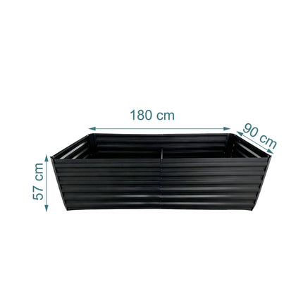 Galvanized Raised Garden Bed 57x180x90cm
