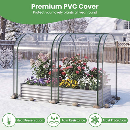 Verzinktes Hochbeet 6x3x1 Fuß mit PVC-Abdeckung