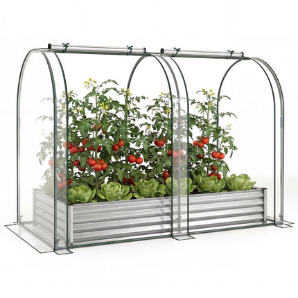 Verzinktes Hochbeet 6x3x1 Fuß mit PVC-Abdeckung