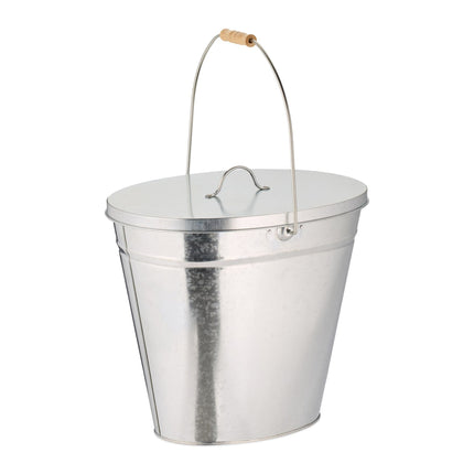 Galvanized ashtray with lid