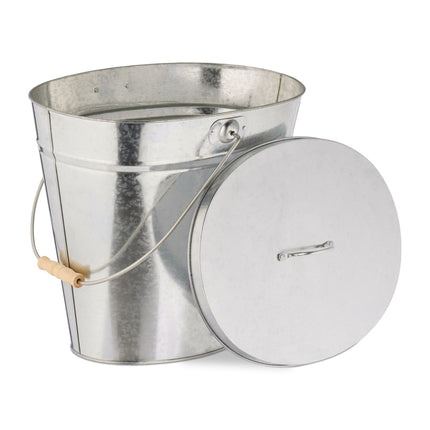Galvanized ashtray with lid