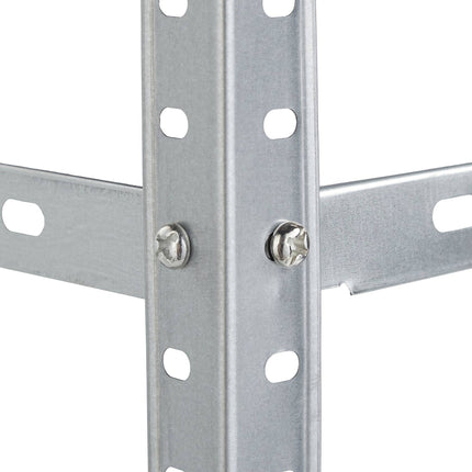Galvanized metal shelf with 4 shelves