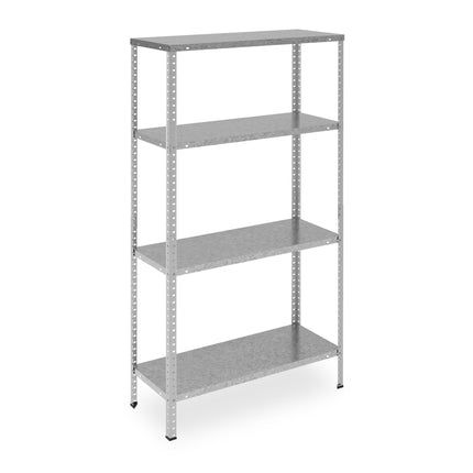 Galvanized metal shelf with 4 shelves