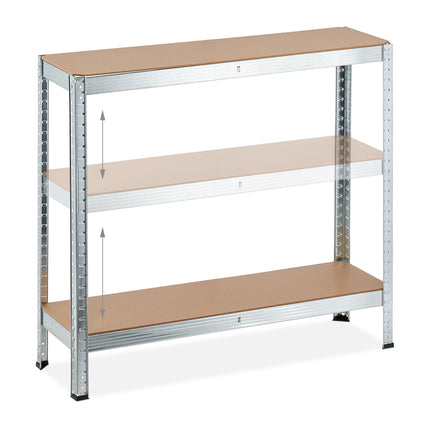Galvanized shelves for heavy loads with 5 levels