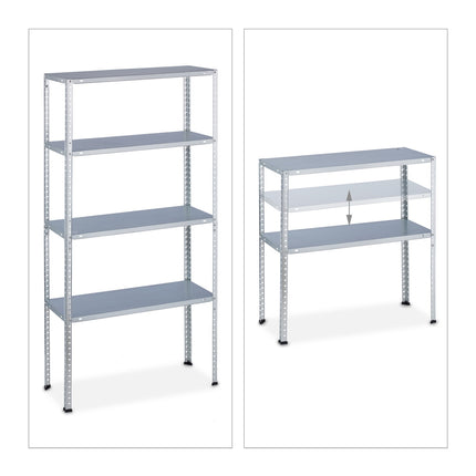 Galvanized shelves for high load, 2 pcs
