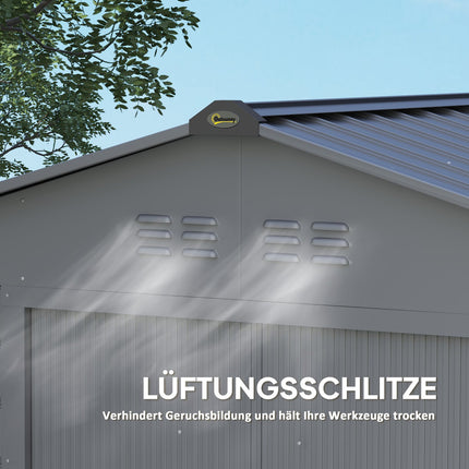Gartenschuppen aus verzinktem Stahl, abschließbar und wetterfest