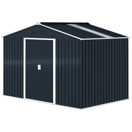 Galvanized steel garden shed, 4.9 m², weatherproof and lockable