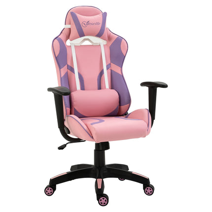 Ergonomic gaming chair with adjustable massage cushion