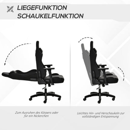 Ergonomischer Gaming-Liegesessel, Kunstleder, höhenverstellbar