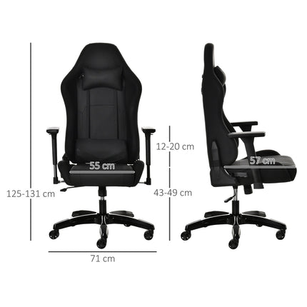 Ergonomischer Gaming-Liegesessel, Kunstleder, höhenverstellbar