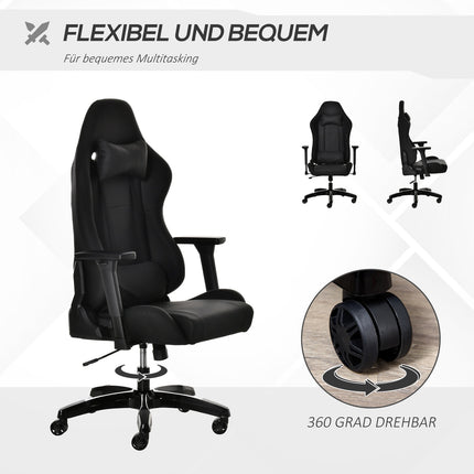 Ergonomischer Gaming-Liegesessel, Kunstleder, höhenverstellbar