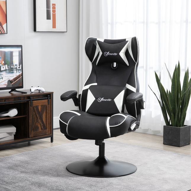 Ergonomic gaming chair with speakers, adjustable height, artificial leather