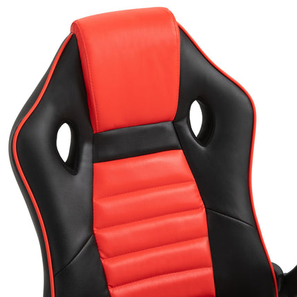 Gaming-Rennstuhl, ergonomisch, verstellbar, Rot & Schwarz
