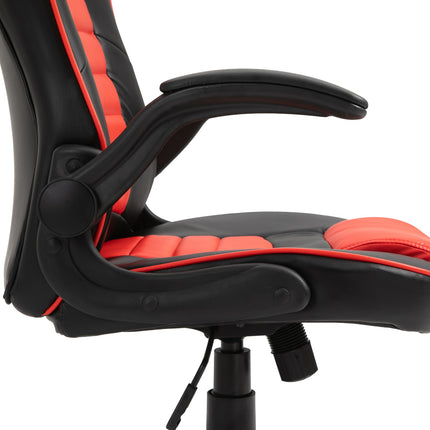 Gaming-Rennstuhl, ergonomisch, verstellbar, Rot & Schwarz