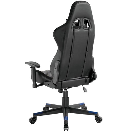 Gaming-Stuhl mit RGB-Beleuchtung, Schwarz/Blau, ergonomisches Design