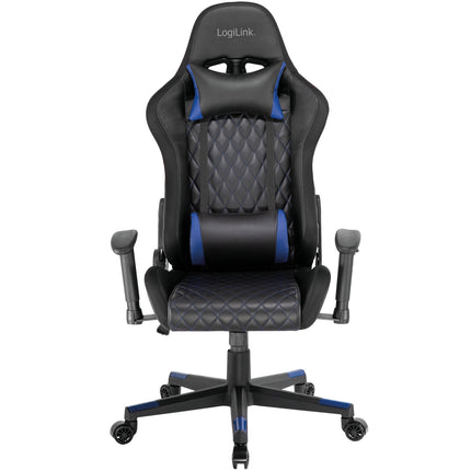 Gaming-Stuhl mit RGB-Beleuchtung, Schwarz/Blau, ergonomisches Design