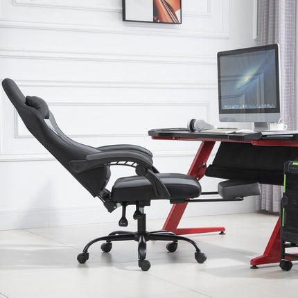 Ergonomischer Gaming-Stuhl, verstellbare Kopfstütze und Lordosenstütze