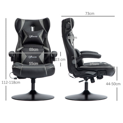 Ergonomischer Gaming-Stuhl mit Wippfunktion, Lautsprecher, 120 kg Tragkraft