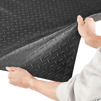Garage Floor Mat Roll 4x7 ft, 2.2mm PVC Diamond Plate