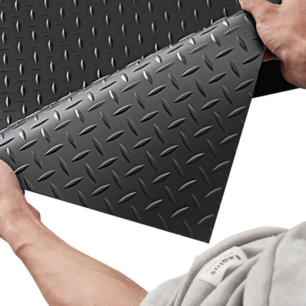Garage Floor Roll Mat, 4 x 25 Ft, 3 Mm Rubber, Black